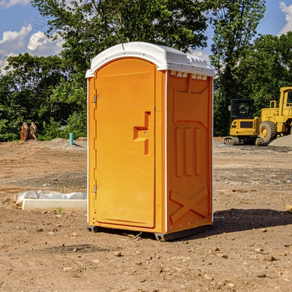 how often are the porta potties cleaned and serviced during a rental period in Stockbridge